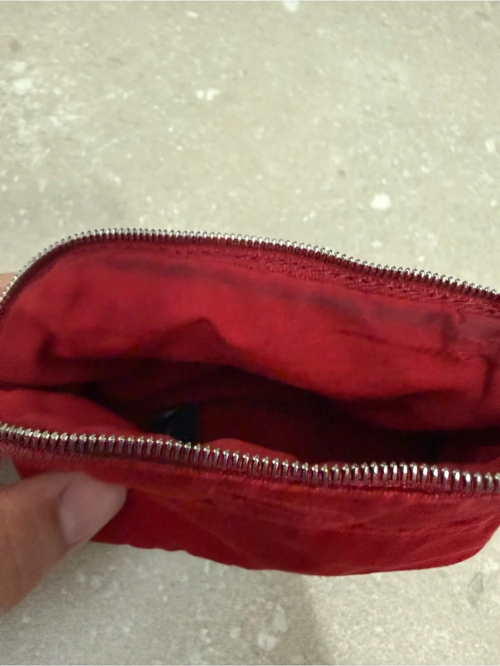 Hermes Bolide Pouch TPM Red Canvas Travel Cosmetic Bag
